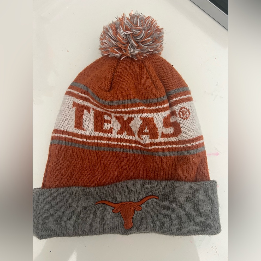 Texas Longhorns NCAA Top of the World‎ Knit Cap with Cuff and Pom
